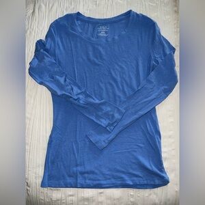 Banana Republic Factory Blue Long Sleeve Tee
